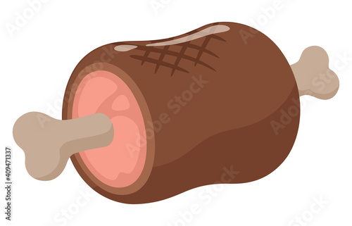 骨付き肉のイラスト_マンガ肉