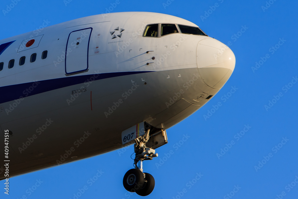 Obraz premium 飛行機の機首