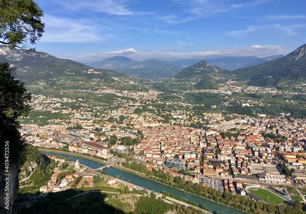 View of the city Trento, Italy