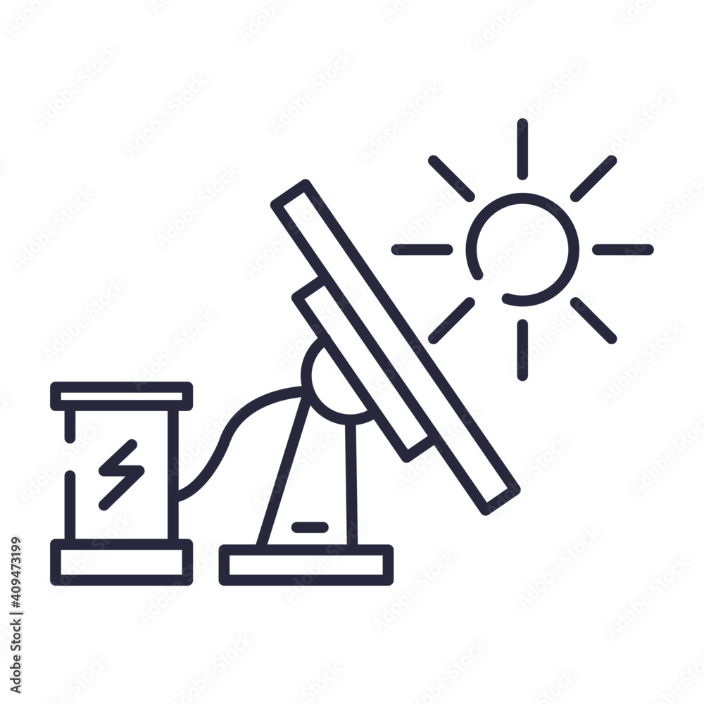 Solar cell energy icon Solar cell energy icon
