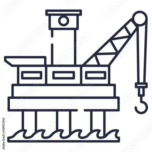 drilling in the sea icon
