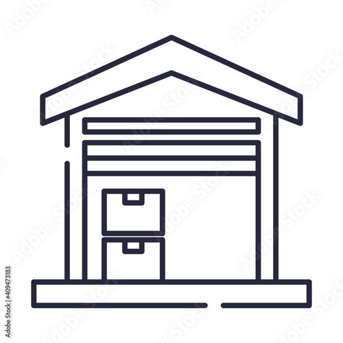 warehouse icon vector