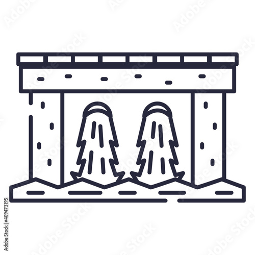 Hydroelectric power plant icon