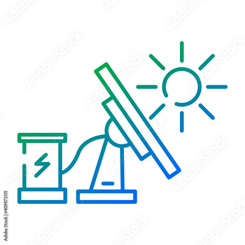 Solar cell energy icon