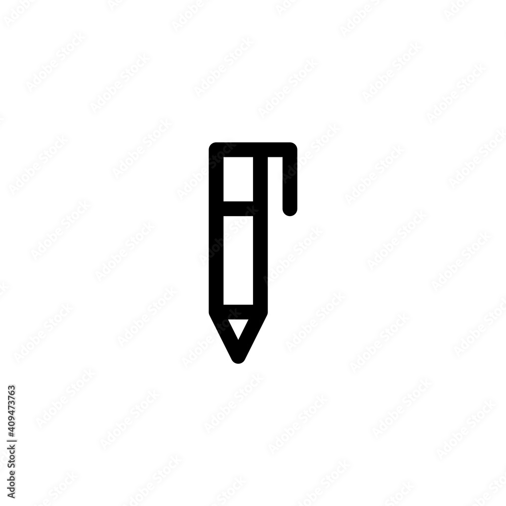 Ballpoint icon with line style