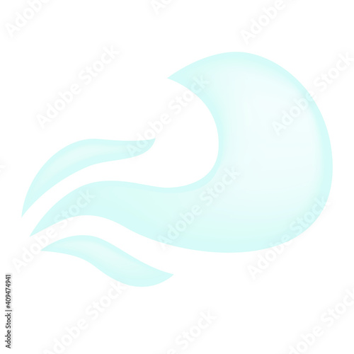 Weather Wind Emoji Symbol. Air Blow Day Symbol. Blizzard Overcast Illustration Vector Design Art.