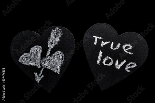 heart on blackboard