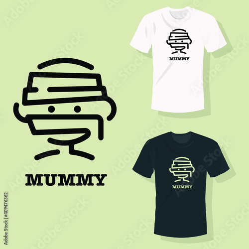 Egyptian mummy logo T shirt clothing fashion design