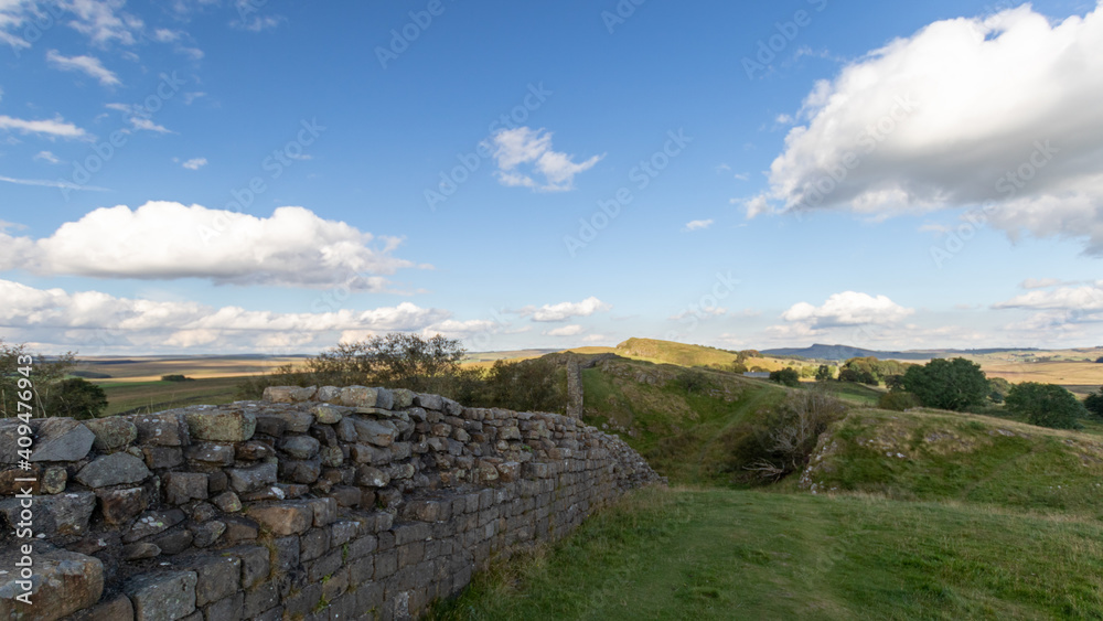 landscape with an ancient wall