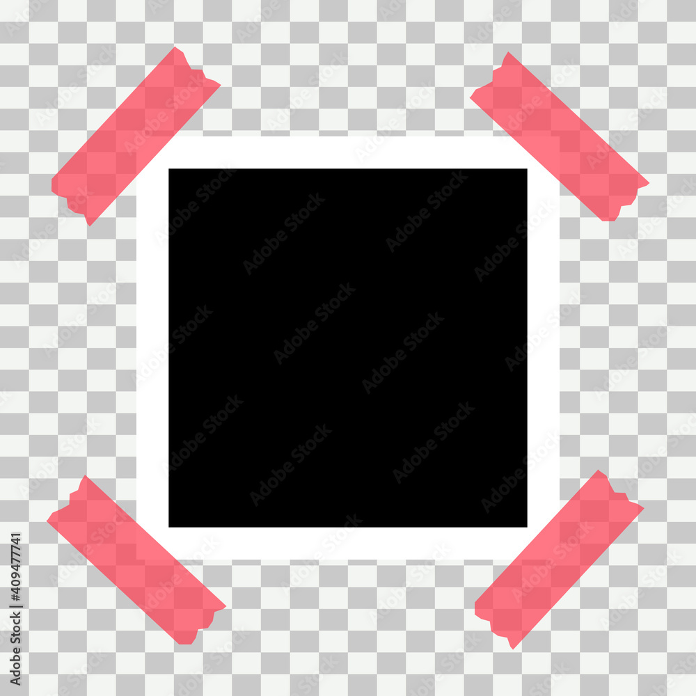 Old photo empty frame isolated on transparent background. Blank instant frame vector illustration, template card Old photo empty frame isolated on transparent background. Blank instant frame vector illustration, template card