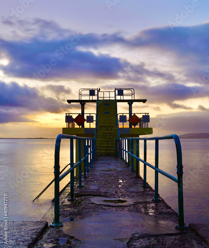 Blackrock diving tower at dawn (long exposure)