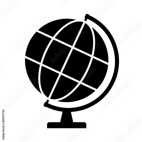 Globus map icon, Earth globe symbol, travel to world, plated for web, logo, website vector illustration