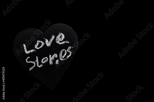 heart shaped blackboard