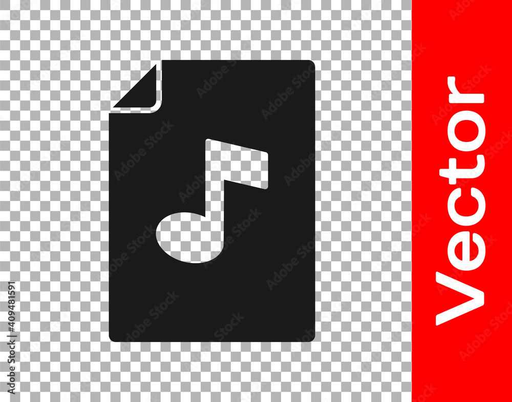 Black Music book with note icon isolated on transparent background. Music sheet with note stave. Notebook for musical notes. Vector. Black Music book with note icon isolated on transparent background. Music sheet with note stave. Notebook for musical notes. Vector.