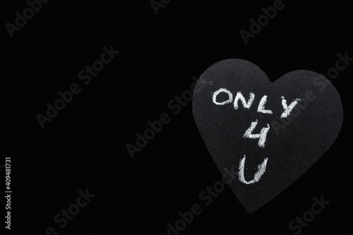 heart shaped blackboard