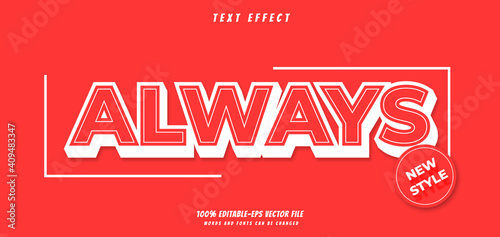 always text effect design vector
