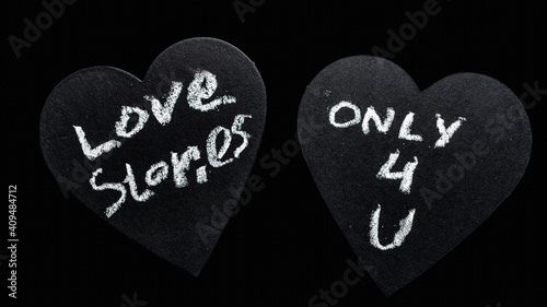heart shaped blackboard