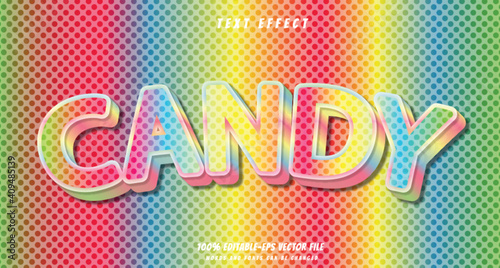 candy text effect design vector