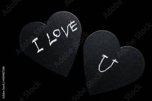 heart on blackboard