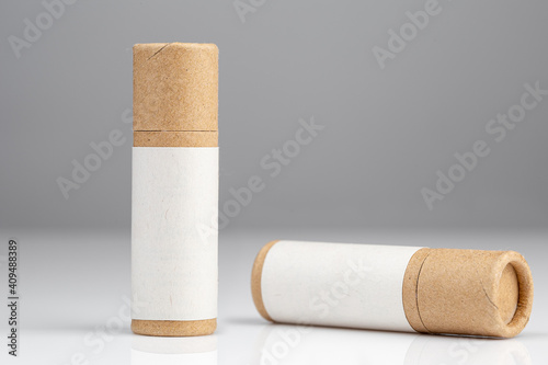 Zero Waste Lipstick in paper packaging for make up photo