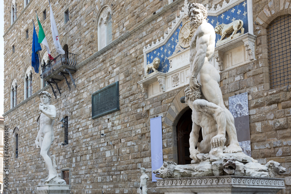 David and Hercules with  Cacuc in Piazza della Signoria