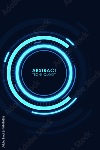 Abstract technology background Hi-tech communication concept futuristic digital innovation background illustration. Vertical portrait background.