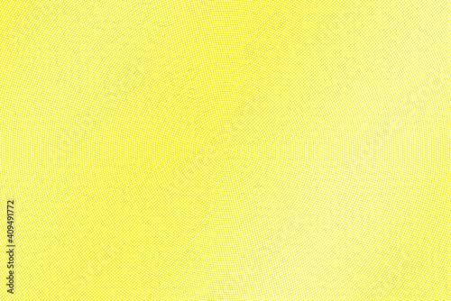 Yellow and white dotted halftone vector background. Subtle halftone digital texture. Faded dotted gradient © Elya.Q