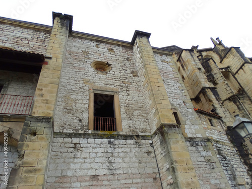 Architecture Details Church in Hondarribia  Spain     