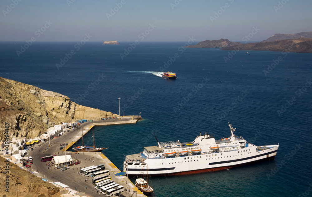 Port in Santorini's caldera