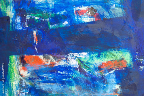 Detail of artistic abstract oil painted background. Acrylic painting on canvas.