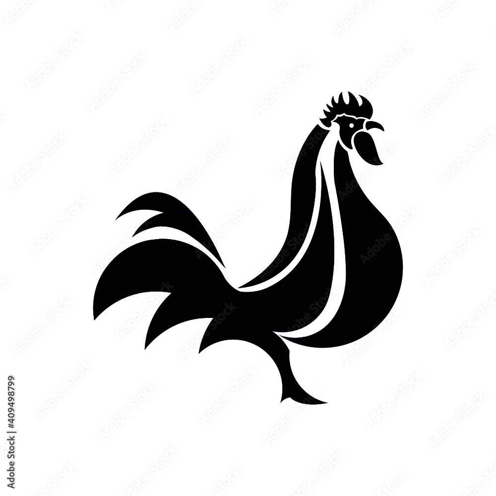 Obraz premium Rooster logo isolated on white background