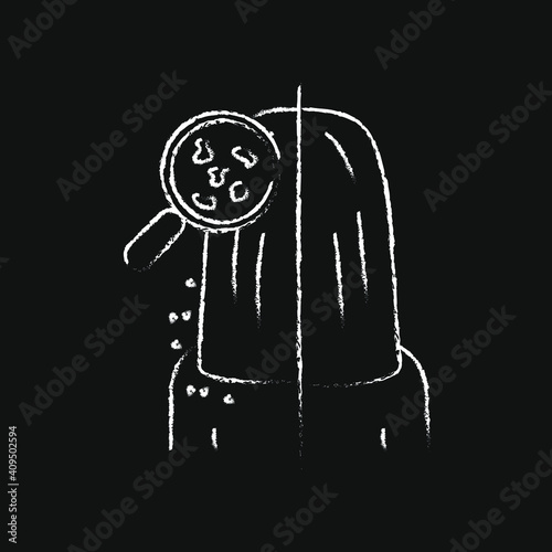 chalk icon, dandruff on hair