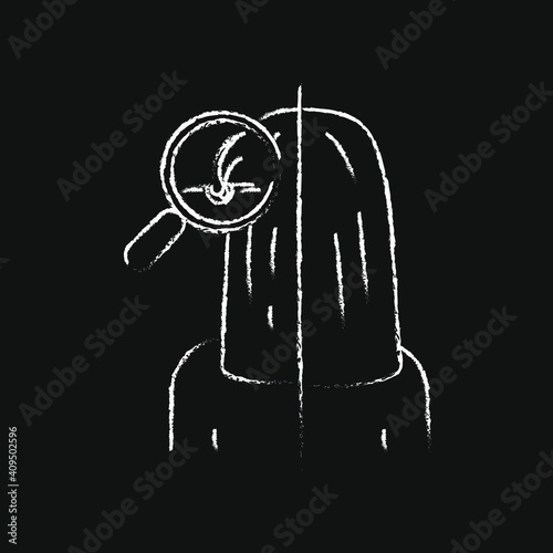 chalk icon, double hairs sprout