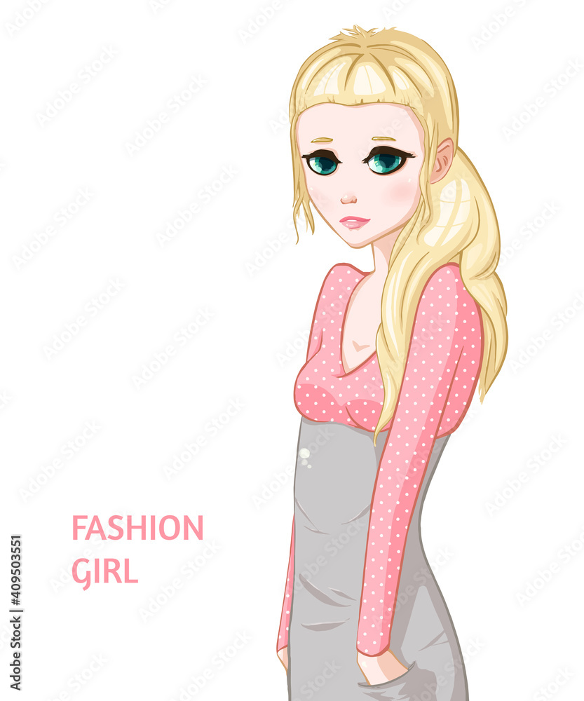 Fashion blonde girl Fashion blonde girl