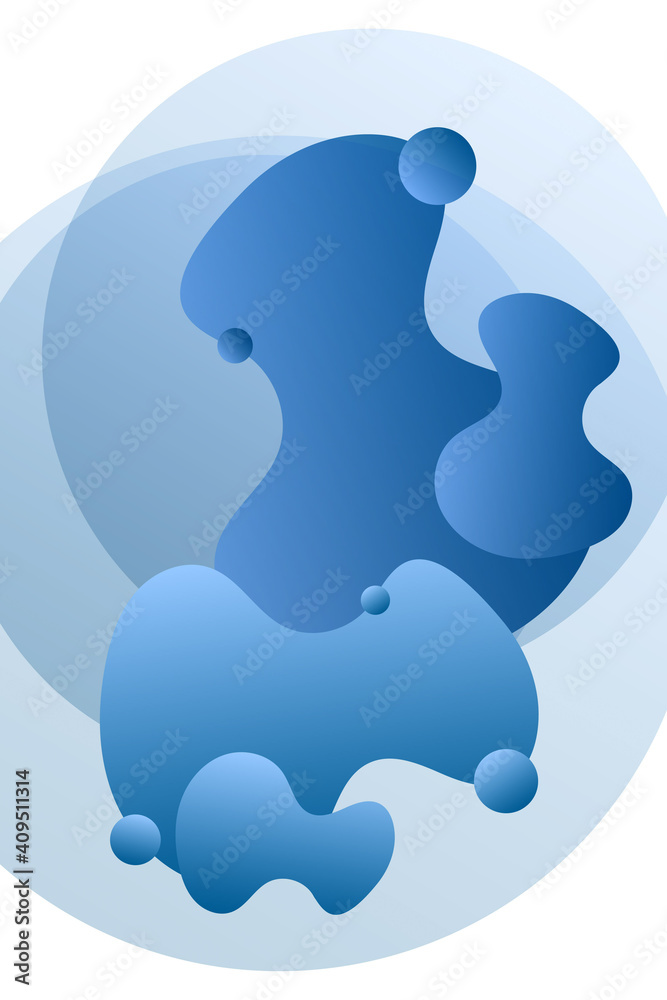 Abstract fluid illustration. Flow and flowing background.