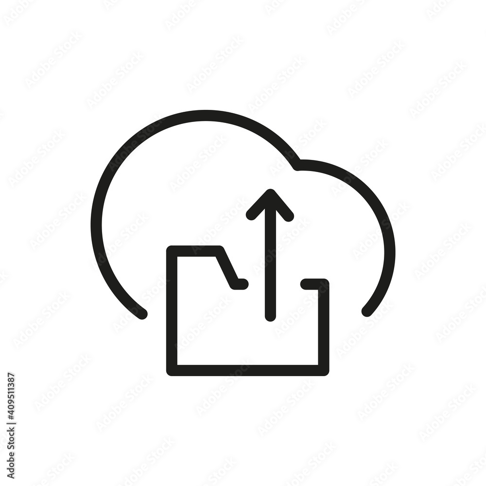 Cloud Service And Network Related Line Icon. Database And Online Storage Vector Illustration Cloud Service And Network Related Line Icon. Database And Online Storage Vector Illustration