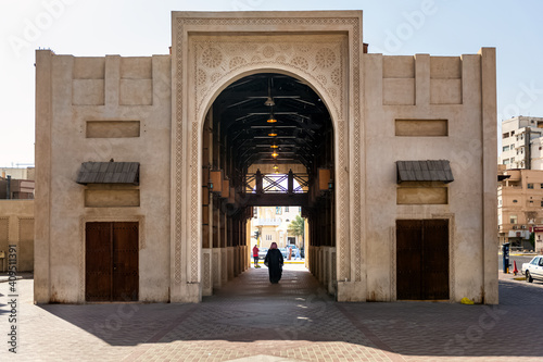 Al Hasa Traditional Souq Market view .Al Hasa, Saudi Arabia. photo