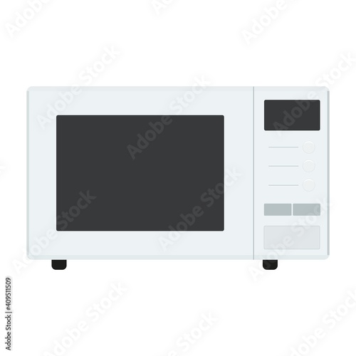 Microwave oven, realistic vector illustration isolated on white background.