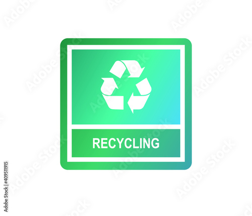 Recycle sign vector illustration. Ecology reuse vector icon.

