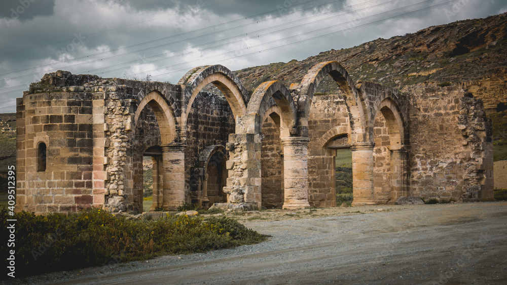 Ruins of a church in Agios Sozomenos, Cyprus