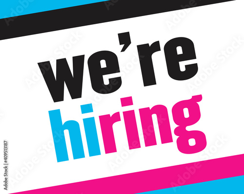 We are Hiring banner, we're hiring