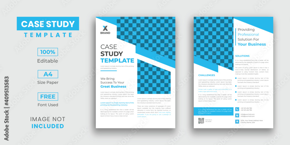 Case study template design Stock Vector | Adobe Stock