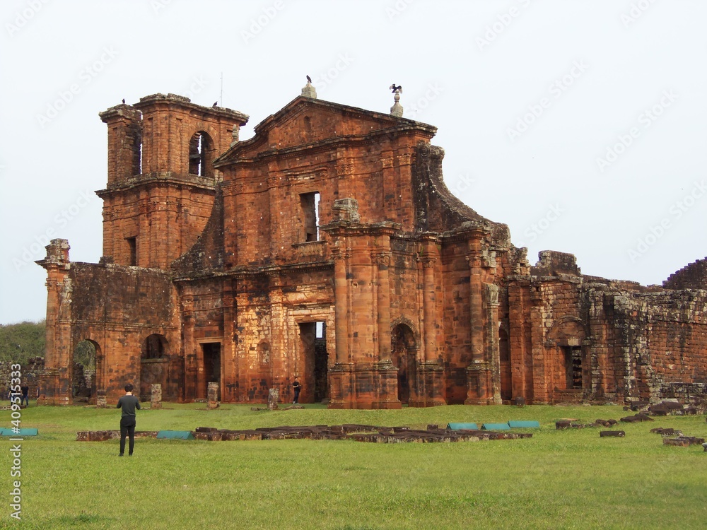 Fototapeta premium Ruínas de São Miguel Arcanjo; São Miguel das Missões; Rio Grande do Sul; Brasil