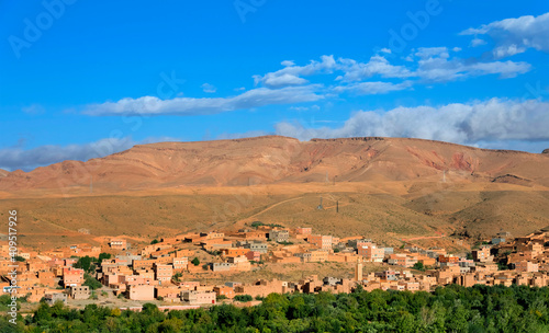 Moroccan village on Draa Valley, Africa