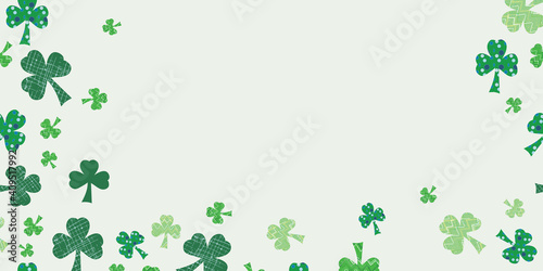 Shamrock mixer horizontal border seamless vector pattern st. patricks day surface pattern design