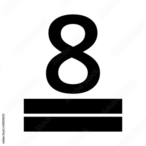 Max stack icon, eight, Packaging Symbol