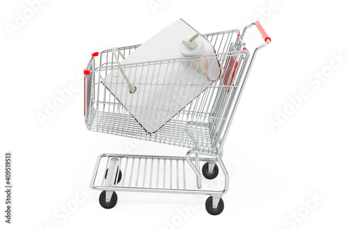 Shopping cart with nebulizer, 3D rendering