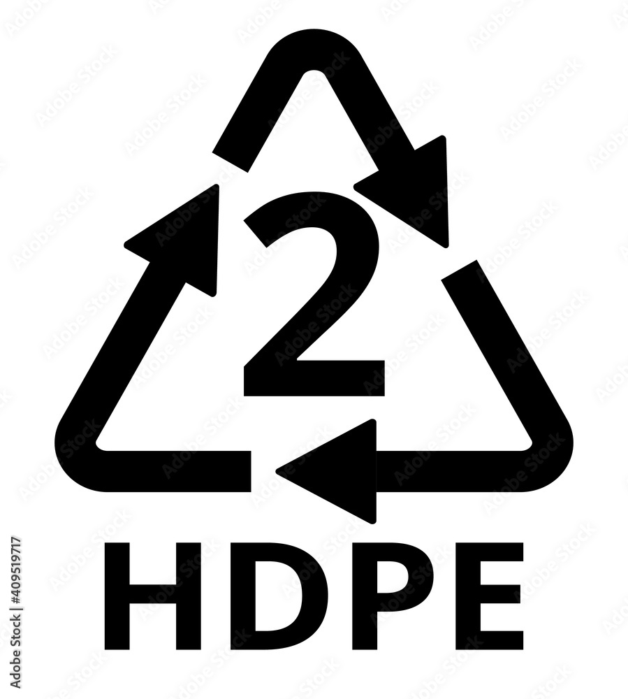 HDPE icon, Packaging Symbol piktogram HDPE icon, Packaging Symbol piktogram