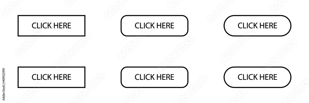 Haga clic aquí. Conjunto de botones de teclado de diferentes diseños estilo línea Haga clic aquí. Conjunto de botones de teclado de diferentes diseños estilo línea