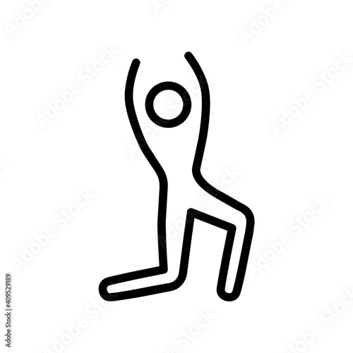 Gymnast flat icon. Pictogram for web. Line stroke. Suitcase isolated on white background. Vector eps10